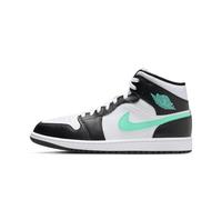 Jordan Air 1 Mid Chaussures Unisexes pour Adulte, Blanc, Vert, Noir Brillant 103, 45