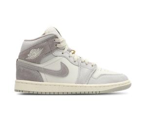 Jordan Aj1 Mid Femme - Baskets, Gris - Pointure 40.5 - Cuir Grey 40.5