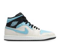 Jordan Aj1 Mid Homme - Baskets, Blanc - Pointure 45 - Cuir, Synthétique White 45