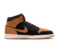 Jordan Aj1 Mid Homme - Baskets, Noir - Pointure 47.5 - Cuir, Synthétique Black 47.5