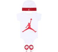 Jordan Baby Ensemble de 3 pièces, Bébé garçon, Blanc (LJ0041-RW3) / Rouge, 0-6 Months