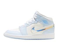 Jordan Big Kid 1 Mid SE Wear Away Noir/taxi-blanc-voile (DQ8418 071), Teinte bleue/bleu glacier, 7 Big Kid