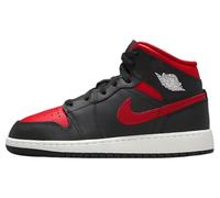 Jordan Big Kids Air 1 Mid (GS), Noir/Rouge Varsity - Blanc Sommet, 5.5 Big Kid