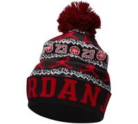 Jordan - Chapeau U J PEAK BEANIE AOJ en Polyester, noir-rouge (20 X 22 X 23 cm)