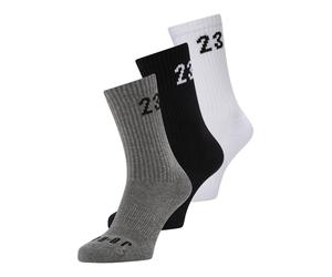 Jordan Chaussettes de sport 'Essential' gris chiné / noir / blanc, Taille 34-38