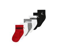 Jordan Chaussettes 'EVERYDAY ESS' gris chiné / rouge / noir / blanc, Taille 16-18,5