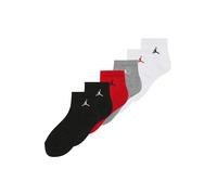 Jordan Chaussettes 'EVERYDAY ESSENTIALS' gris chiné / rouge / noir / blanc, Taille 5-7Y