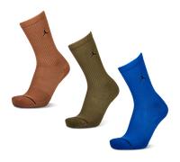 Jordan Crew 3 Pack Unisexe - Chaussettes, Bleu - Taille 35 - 38 - Coton Blue 35 - 38