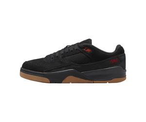 Jordan Flight Court Chaussures pour homme (HF3255-001, Black/Gum Medium Brown/Varsity Red), Noir/marron moyen/rouge universitaire, 43 EU