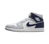 Jordan Homme 1 Mid White/Midnight Navy-Wolf Grey (DQ8426 104), Blanc/bleu marine/gris loup, 44 EU