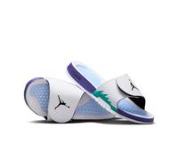 Jordan Hydro V Retro Claquettes pour homme (555501-103, blanc/noir/émeraude/glace raisin), Blanc/noir/émeraude/raisin glacé, 44 EU