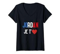 Jordan Je t'aime Bardella Rassemblement 2027 Francais T-Shirt avec Col en V