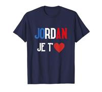 Jordan Je t'aime Bardella Rassemblement 2027 Francais T-Shirt, Homme, Bleu Marine, S