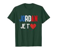 Jordan Je t'aime Bardella Rassemblement 2027 Francais T-Shirt, Homme, Vert Forêt, 3XL