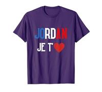 Jordan Je t'aime Bardella Rassemblement 2027 Francais T-Shirt, Homme, Violet, XL