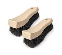 JORDAN&JUDY Lot de 2 brosses à chaussures en plastique, poils durs et souples, nettoyage en profondeur
