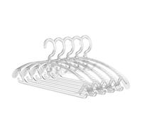 JORDAN&JUDY Lot de 20 Cintres en Plastique Transparent Antidérapants sans Marques sur les Épaules