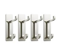JORDAN&JUDY Lot de 4 crochets adhésifs robustes en acier inoxydable - Argent
