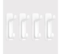 JORDAN&JUDY Lot de 4 crochets adhésifs robustes en acier inoxydable - Blanc
