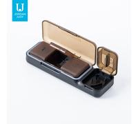 JORDAN&JUDY Petit Pilulier de Voyage Portable avec Coupe-Comprimés Boîte de Rangement Quotidienne 1 pc Marron