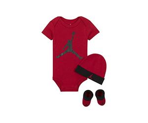 Jordan Jumpman Baby Bodysuit, Beanie and Booties Set Size 6-12M (Gym Red)