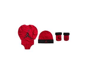 Jordan JUMPMAN HAT/BODYSUIT/BOOTIE SET 3 PIECE Bodies & Jumpers|Caps & Beanies|Socks red taille: INFANTS