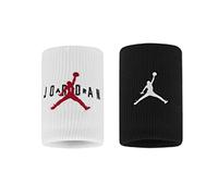 Jordan Jumpman Terry Polsins de poignet en tissu terry pour tennis et basket-ball (Noir - Rouge)