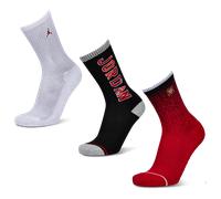 Jordan Kids Jumpman Crew 3 Pack Unisexe - Chaussettes, Blanc - Taille 39 - 42 - Coton White 39 - 42