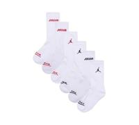 Nike Jordan Chaussettes Legend Crew 6 paires Taille EU 27-35 Enfants Rouge/Noir/Blanc