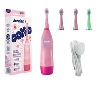 Jordan* ® OOTIE | Brosse à dents électrique sonique pour enfants de 3 ans et plus | Écran interactif, 2 têtes de brosse, capteur de pression, minuterie de 2 minutes, rechargeable, nettoyage sonique