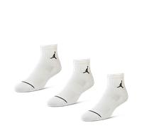 Jordan Quarter Socks 3 Pack Unisexe - Chaussettes, Blanc - Taille 43 - 46 White 43 - 46