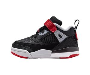 Jordan Spizike Low Chaussures pour bébé/enfant (Noir/gris loup/blanc/rouge gym)