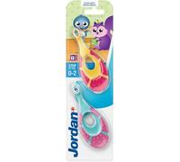 Jordan ® | Step 1 | Brosse à dents pour bébés de 0 à 2 ans | La brosse à dents originale pour tout-petits avec des poils extra doux et un anneau de morsure doux pour les gencives des bébés | 2 unités