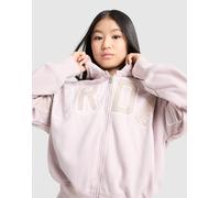 Jordan Sweat à capuche crop zippé Logo Fille Junior - Rose 12-13Y