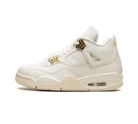 Jordan WMNS Air 4 Retro Chaussures de course pour femme, Voile/doré métallisé-noir, 9 UK (11.5 US)
