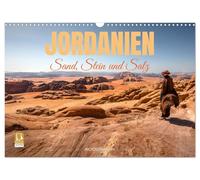 Jordanien Sand, Stein und Salz (Wandkalender 2027 DIN A3 quer), CALVENDO Monatskalender: Die Elemente der Natur