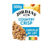 JORDANS - Country Crisp Chocolat au Lait Extra Fin, Pépites Croustillantes de Céréales Complètes (550g) - Lot de 2
