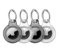 Joremx Lot de 4 étanches pour pendentif Apple AirTag, pour AirTag 2ème/1ère | Fermeture à vis, avec porte-clés, design transparent, résistant aux rayures et aux chocs, pas de perte de signal