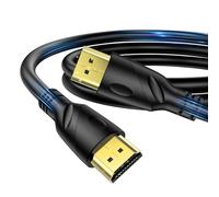 Jorenca 8K/4K câble HDMI 0.5m(HDMI 2.1,8k@60hz,48gbps&4k@120hz,18gbps) ultra rapide plaqué connecteur,retour Audio Ethernet,vidéo 8K/4k,Full hd1080p,3D-compatible HDTV,Blu-Ray,PC,Xbox, PS3/4/5/9,etc