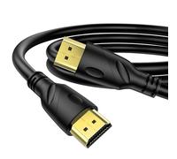 Jorenca 8K/4K câble HDMI 1m(HDMI 2.1,8k@60hz,48gbps&4k@120hz,18gbps) ultra rapide plaqué connecteur,retour Audio Ethernet,vidéo 8K/4k,Full hd1080p,3D-compatible HDTV,Blu-Ray,PC,Xbox, PS3/4/5/9,etc