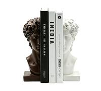 JoResona Serre-livres en forme de tête de David - Antidérapants et résistants - Butée de livre décorative - Ornements classiques pour bureau, maison, bibliothèque, cadeau pour les amateurs de livres