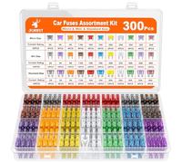 JOREST 300Pcs Fusible Voiture Set, 160 Mini Fusible Auto + 90 Moyenne Fusible Automobile + 50 Micro Fusible + Extracteur - pour Voiture/RV/Camion/Moto (2A 3A 5A 7.5A 10A 15A 20A 25A 30A 35A 40A)