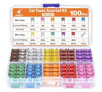 JOREST Fusible Voiture Set - 100Pcs Mini Fusibles Automobile + 1 Extracteur, Mini Fusibles Auto pour Truck/RV/Camion/Moto (2A 3A 5A 7.5A 10A 15A 20A 25A 30A 35A 40A)