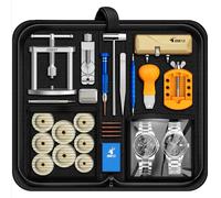 JOREST Kit Outil Montre, Presse Montre Changement Pile, Ouvre et Fermer Boitier, DéMonte Chasse Goupille, Outillage RéParation Horloger, Tournevis horlogerie, Enleve Maillon Bracelet