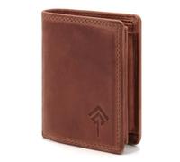 JOREY Portefeuille fin pour homme en cuir véritable - Petit portefeuille au format portrait avec protection RFID - Portefeuille compact en cuir lavé, Bordeaux, s, Décontracté