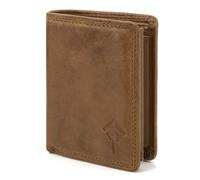 JOREY Portefeuille fin pour homme en cuir véritable - Petit portefeuille au format portrait avec protection RFID - Portefeuille compact en cuir lavé, mat, s, Décontracté