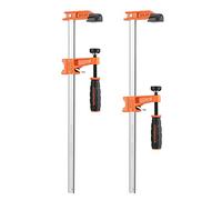 JORGENSEN Jeu de 2 Serre-joints en Métallique, Serre Joint à Vis avec Mâchoire de 60mm, Force de Serrage Maximale 136kg, Ouverture Maximale 300mm