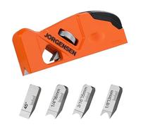 JORGENSEN Raboteuse à Chanfreiner avec Lame à 45 Degrés+3/5/6mm, Rabot d'Angle de Menuiserie pour le Travail du Bois, Rabot Manuel pour Menuisiers, Ébénistes, Travailleurs du Bois