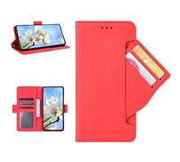 Jorisa Portefeuille Coque pour Samsung Galaxy Z Fold 2 5G,Rétro Vintage Cuir Magnétique Pochette Femmes Hommes Étui avec Fentes pour Cartes,Détachable Porte-Cartes Flip Folio Support Housse,Rouge