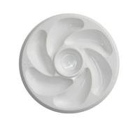 JORISELECTION 1 Assiette a Huitres (6 Compartiments +1 Pour Le Citron), Sauce. Fabrication Française Diamètre 20 Cm Couleur Blanc